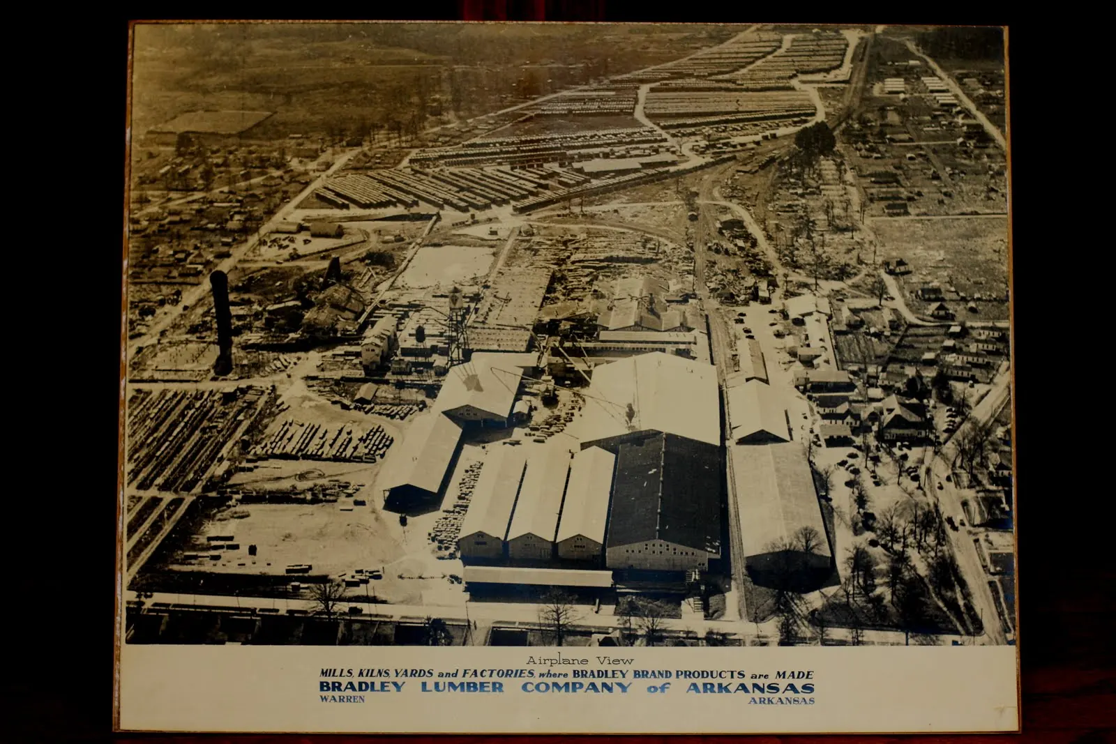 Historic Bradley Mill structures and yard, Warren Arkansas